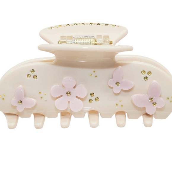 Emi Jay Accessories - Emi Jay Sweetheart Hair Claw Clip ‘Pink Angel Food’